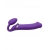 Фиолетовый безремневой вибрострапон Silicone Bendable Strap-On - size XL - Strap-on-me - купить с доставкой в Туле