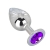 Большой плаг из стали с фиолетовым кристаллом Violet Dream - 9,5 см. - Erotic Fantasy - купить с доставкой в Туле