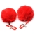 Красные зажимы на соски с помпонами Pom Pom - XR Brands - купить с доставкой в Туле