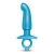 Голубая анальная пробка для массажа простаты Hither Silicone Prostate Plug - 14,3 см. - b-Vibe - в Туле купить с доставкой