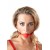 Силиконовый кляп-шар на чёрных ремешках Red Gag silicone - Orion - купить с доставкой в Туле