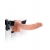 Телесный полый страпон с вибрацией Vibrating Hollow Strap-On with Balls - 24 см. - Pipedream - купить с доставкой в Туле