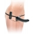 Черный страпон с вагинальной пробкой Deluxe Vibrating Penetrix Strap-On - 19 см. - Pipedream - купить с доставкой в Туле