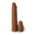 Коричневая насадка на член 2  Silicone X-tension - 20,3 см. - Pipedream - в Туле купить с доставкой
