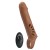 Коричневая вибронасадка с подхватом мошонки и пультом ДУ - Baile - в Туле купить с доставкой