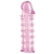 Гелевая розовая насадка на фаллос с шипами - 12 см. - Toyfa Basic - в Туле купить с доставкой