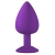Большая фиолетовая анальная пробка Emotions Cutie Large с голубым кристаллом - 10 см. - Lola Games - купить с доставкой в Туле