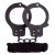 Чёрные наручники из листового металла в комплекте с веревкой BONDX METAL CUFFS LOVE ROPE SET - Dream Toys - купить с доставкой в Туле