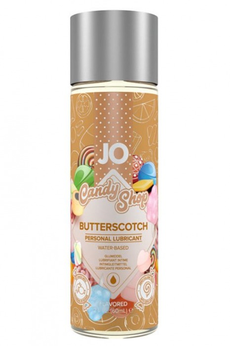 Смазка на водной основе Candy Shop Butterscotch с ароматом ирисок - 60 мл. - System JO - купить с доставкой в Туле