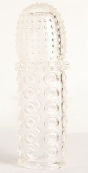 Прозрачная закрытая гелевая насадка - 13,5 см. - Toyfa Basic - в Туле купить с доставкой