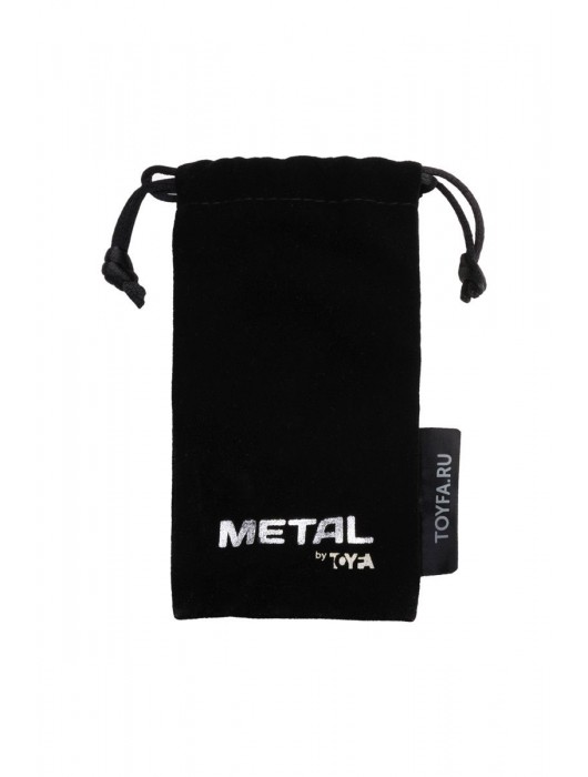 Серебристая коническая анальная пробка с красным кристаллом - 8 см. - ToyFa - купить с доставкой в Туле