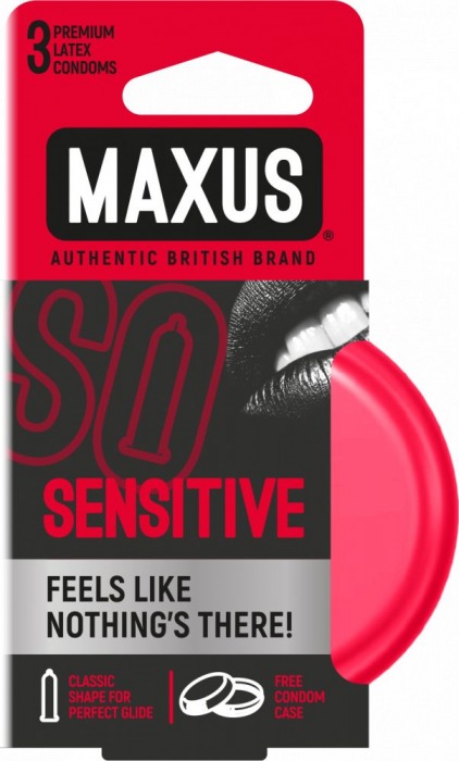 Ультратонкие презервативы в железном кейсе MAXUS Sensitive - 3 шт. - Maxus - купить с доставкой в Туле
