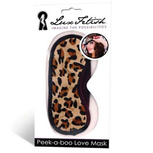 Леопардовая маска на глаза Peek-a-Boo - Lux Fetish - купить с доставкой в Туле