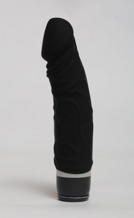 Чёрный силиконовый вибратор-реалистик - 19,5 см. - 4sexdreaM