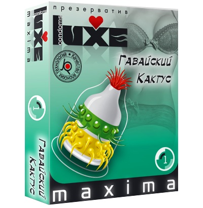 Презерватив LUXE Maxima  Гавайский Кактус  - 1 шт. - Luxe - купить с доставкой в Туле