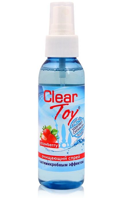 Очищающий спрей для игрушек CLEAR TOY Strawberry - 100 мл. - Биоритм - купить с доставкой в Туле