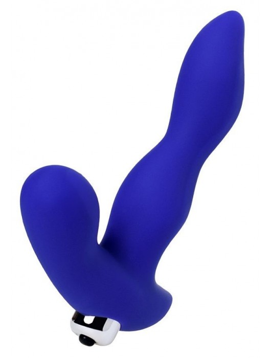 Синий силиконовый вибростимулятор простаты Stroman - 14,5 см. - ToyFa - в Туле купить с доставкой