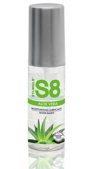Лубрикант на водной основе S8 Aloe Vera Lube с алоэ вера - 50 мл. - Stimul8 - купить с доставкой в Туле