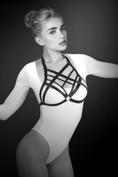 Черная упряжь на грудь Clara - Bijoux Pour Toi - купить с доставкой в Туле