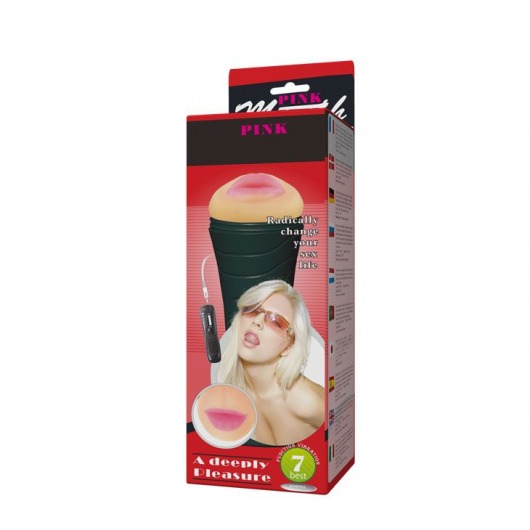 Мастурбатор-ротик в тубе с 7 уровнями вибрации и выносным пультом - Baile - в Туле купить с доставкой