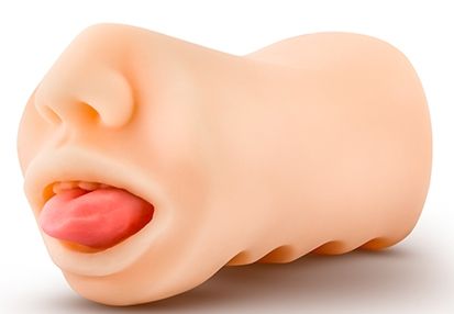 Телесный мастурбатор-ротик с язычком Oral Anne - Blush Novelties - в Туле купить с доставкой