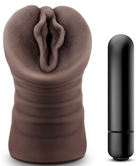 Коричневый мастурбатор-вагина Alexis - Blush Novelties - в Туле купить с доставкой