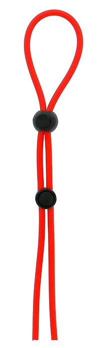 Красное лассо на пенис с двумя бусинами STRETCHY LASSO CAGE - Dream Toys - в Туле купить с доставкой