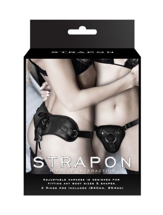 Черные трусики для крепления насадки при помощи кольца - NMC - купить с доставкой в Туле