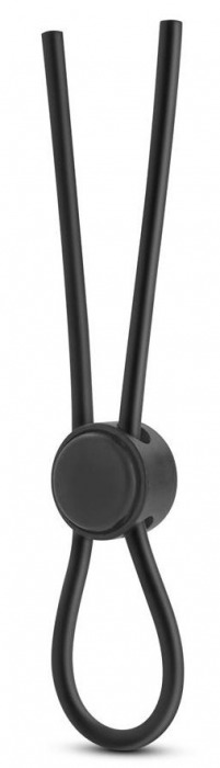 Черное силиконовое лассо на пенис SILICONE LOOP COCK RING - Blush Novelties - в Туле купить с доставкой