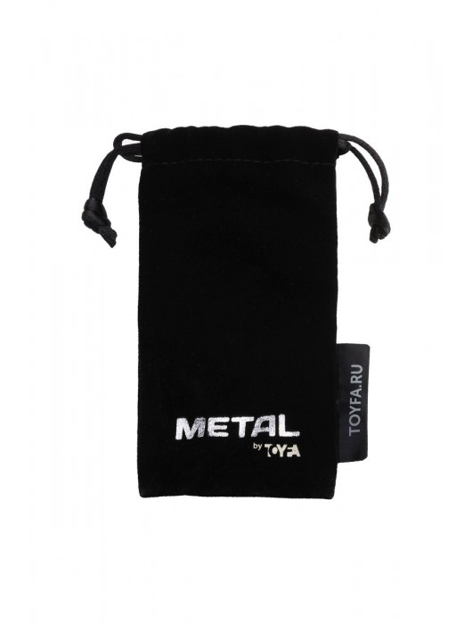 Серебристая конусовидная анальная пробка с фиолетовым кристаллом - 7 см. - ToyFa - купить с доставкой в Туле