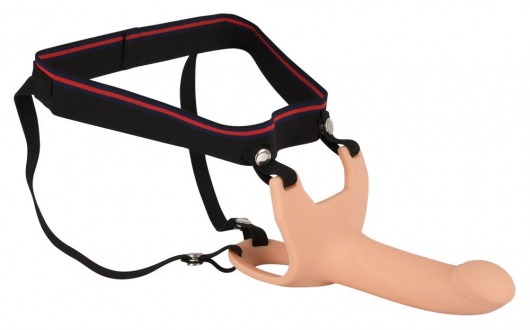 Силиконовый полый страпон на ремнях Silicone Strap-on - 16 см. - Orion - купить с доставкой в Туле