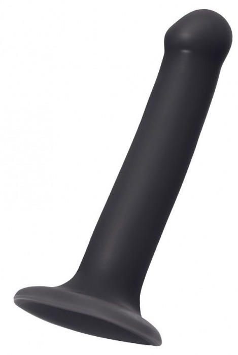 Черный фаллос на присоске Silicone Bendable Dildo M - 18 см. - Strap-on-me - купить с доставкой в Туле