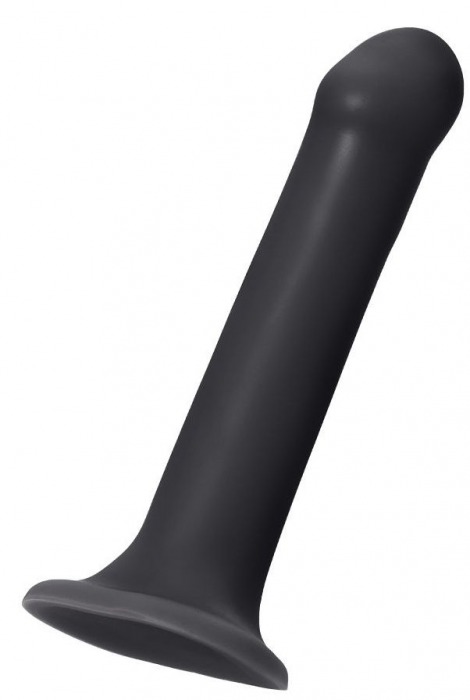 Черный фаллос на присоске Silicone Bendable Dildo XL - 20 см. - Strap-on-me - купить с доставкой в Туле