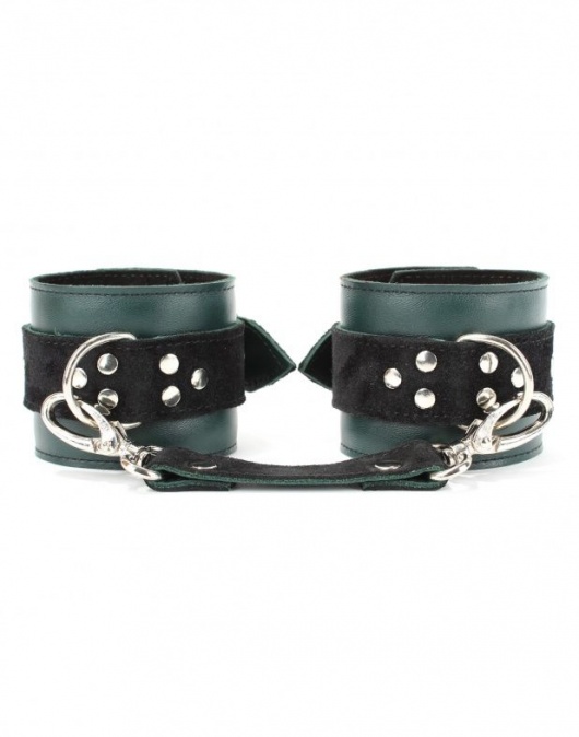 Изумрудные наручники Ladys Arsenal на карабинах - БДСМ Арсенал - купить с доставкой в Туле