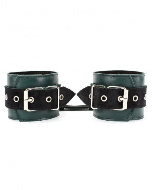 Изумрудные наручники Ladys Arsenal на карабинах - БДСМ Арсенал - купить с доставкой в Туле