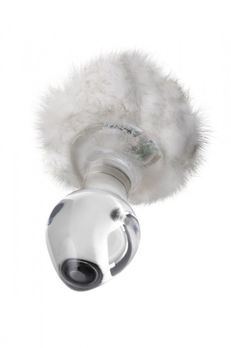 Стеклянная анальная втулка с хвостиком - 9,5 см. - Sexus - купить с доставкой в Туле