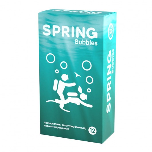 Презервативы SPRING BUBBLES с пупырышками - 12 шт. - SPRING - купить с доставкой в Туле