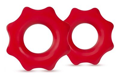 Набор из 2 красных фигурных эрекционных колец NUTZ - Blush Novelties - в Туле купить с доставкой