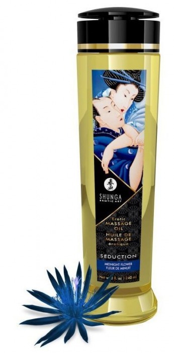 Массажное масло с ароматом ночных цветов Seduction - 240 мл. - Shunga - купить с доставкой в Туле