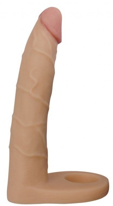 Телесная насадка-фаллоимитатор для двойного проникновения - 17 см. - Lovetoy - купить с доставкой в Туле