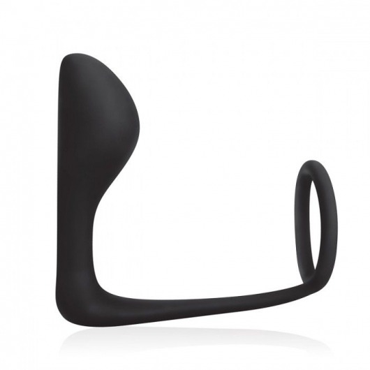 Стимулятор простаты с фиксацией эрекционным кольцом Prostate Gear - BlueLine - в Туле купить с доставкой