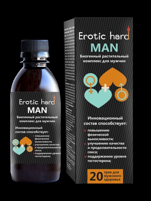 Мужской биогенный концентрат для усиления эрекции Erotic hard Man - 250 мл. - Erotic Hard - купить с доставкой в Туле