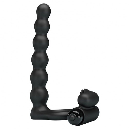 Черная насадка для двойной стимуляции Hercules Penis Sheath III - 15,3 см. - Baile - купить с доставкой в Туле