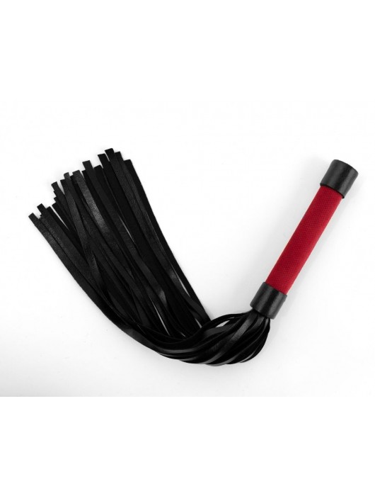 Красно-черная плеть My Rules - 43 см. - БДСМ Арсенал - купить с доставкой в Туле