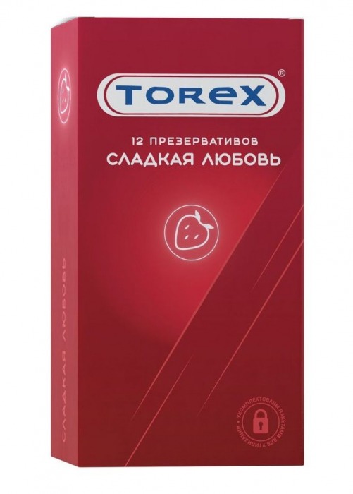 Презервативы Torex  Сладкая любовь  с ароматом клубники - 12 шт. - Torex - купить с доставкой в Туле