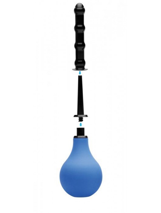 Анальный душ с 3 насадками Premium One-way Valve Anal Douche Set - XR Brands - купить с доставкой в Туле