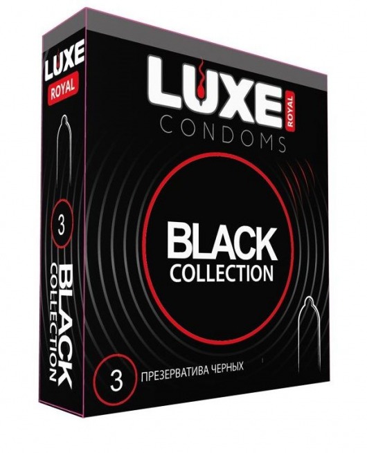 Черные презервативы LUXE Royal Black Collection - 3 шт. - Luxe - купить с доставкой в Туле