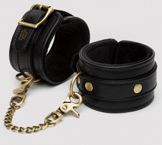 Черные оковы на ноги Bound to You Faux Leather Ankle Cuffs - Fifty Shades of Grey - купить с доставкой в Туле