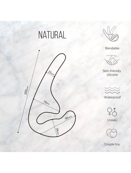 Бежевый безремневой страпон Seduction - 20,5 см. - Lola Games - купить с доставкой в Туле