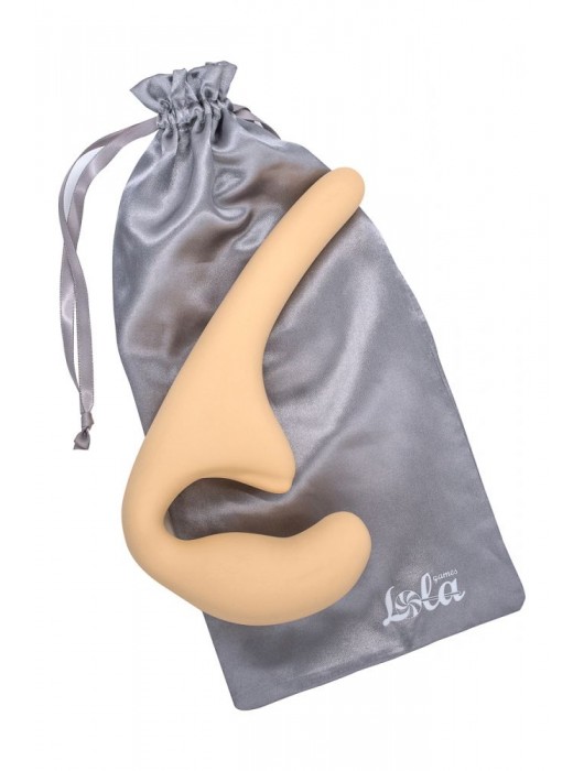 Бежевый безремневой страпон Seduction - 20,5 см. - Lola Games - купить с доставкой в Туле